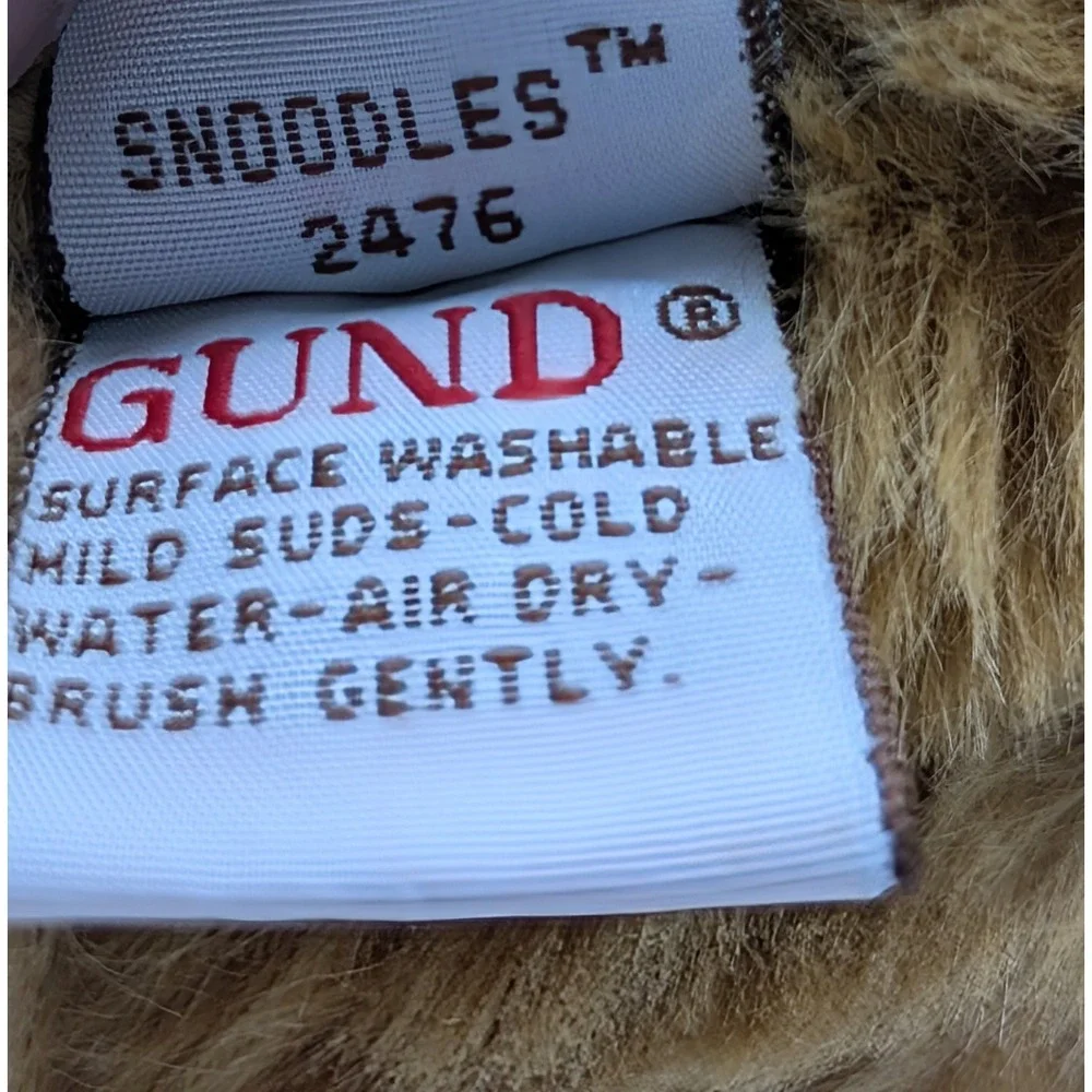 Gund‎ Teddy Bear Snoodles 2476 Stuffed Plush Plaid Bow Bean Bottom 16